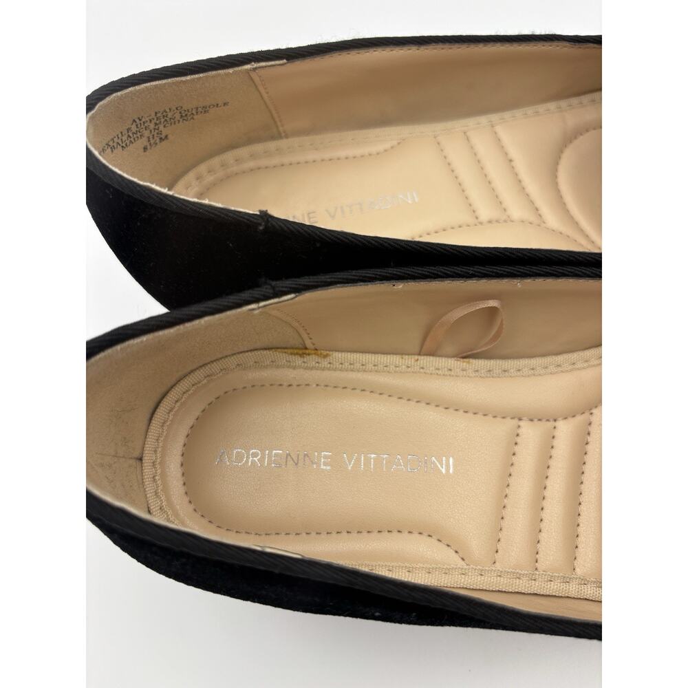 Adrienne Vittadini Palo Black Velvet Crystal Flats Loafers Size 8.5 - Picture 8 of 16